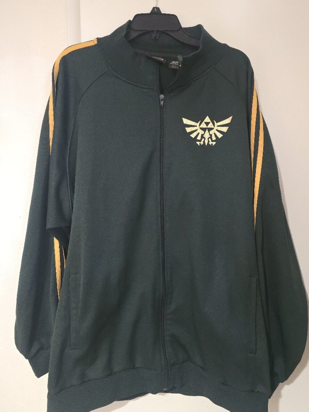 Legend of Zelda Track Jacket Green Gold Hylian Crest Nintendo XXXL